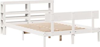 vidaXL Vidaxl - Estructura De Cama Sin Colch&oacute;n Madera De Pino Blanco 135x190 Cm