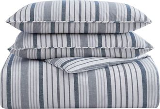 Stone Cottage Conrad Reversible Cotton Sateen Comforter & Sham Set in Grey at Nordstrom Rack, Size Full/queen