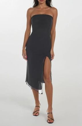 Bebe Powermesh Strapless Midi Dress in Black at Nordstrom Rack, Size X-Small
