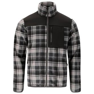 Whistler Astrali Checked Fleece Jacket Fleecejacke f&uuml;r Herren | grau/schwarz