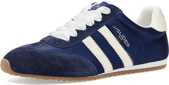 J/Slides Peggy Womens Shoes Blue/White : 7.5 M, Suede/Synthetic