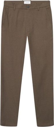 Les Deux Como Reg Houndstooth Suit Pants - Heren - Straight fit broeken - Bruin - W31 - Leer - Broeken