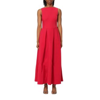 Emporio Armani Maxi Dresses, female, Red, L, Sleeveless Maxi Dress