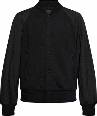 Givenchy Jacquard Wool Blend Knit Varsity Jacket