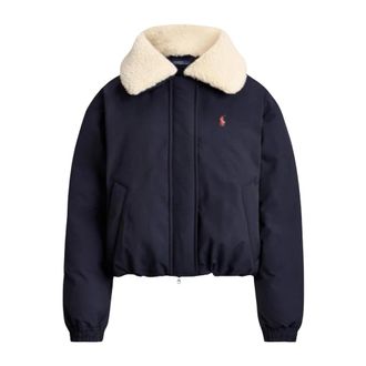 Polo Ralph Lauren Piumino con collo in pelo sintetico alto - - Jackets - Donna - Blu - L