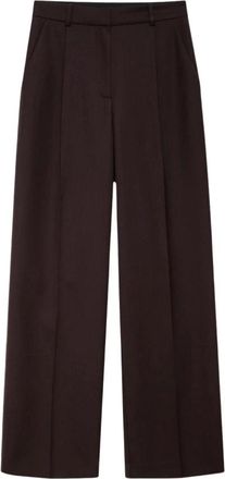 Anine Bing Wide Trousers, female, Brown, XS, Trent-buksen