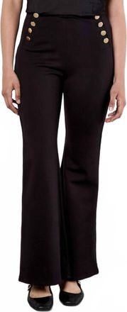 Apricot Stretch Flare Trouser In Black