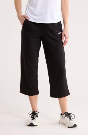 DKNY Drawstring Waist Crop Pants in Black at Nordstrom Rack, Size X-Small