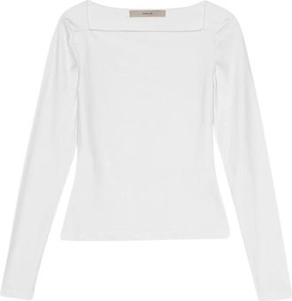 Remain Klassieke Longsleeve Jersey Top - Dames - Longsleeves - Wit - L - Tops