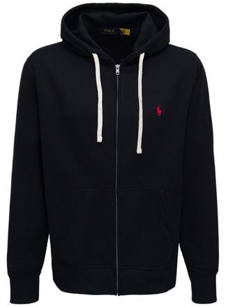 Polo Ralph Lauren Dark Blue Embroidered-logo Zip-up Hoodie