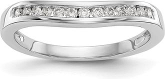 Diamond2Deal 14k Gold Lab Grown Diamond Wedding Band Ring 1/5Ct Clarity- VS Color- G-H