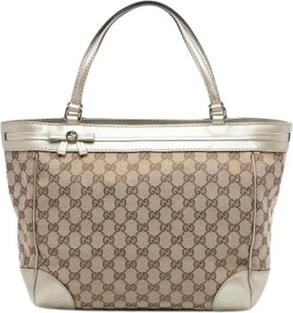 Gucci Pre-owned Tote Bags, female, Beige, Size: ONE SIZE Pre-owned Mayfair Tote Bag