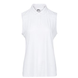 Slazenger Womens Sleeveless Polo Shirt (14) White
