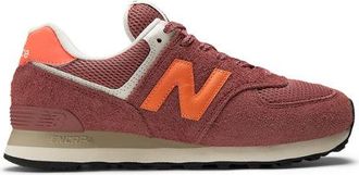 New Balance Unisex 574 en Rojo/Naranja, Gamuza/Malla, Talla 37.5