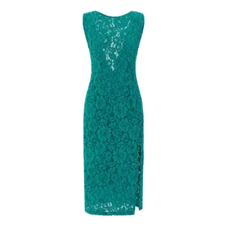 Pinko Party Dresses, female, Green, Size: XS Drupa Lace Midi Dress