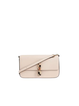 Furla Fine Grain Leather Crossbody Bag with Tortoiseshell Clasp