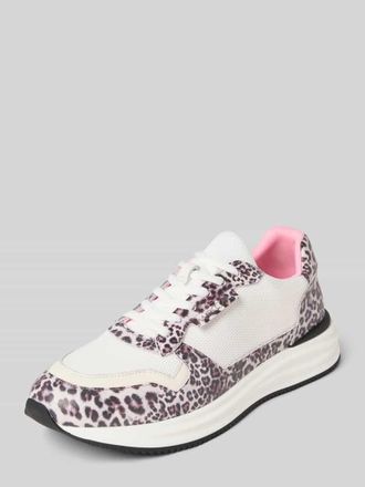 Marc Cain Sneaker aus Leder-Mix mit Animal-Print in Weiss, Gr&ouml;&szlig;e 37