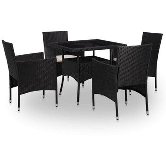 vidaXL Furniture Set 5 pcs Black vidaXL