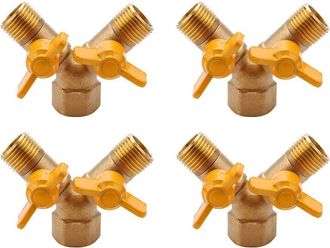 OEM Adaptador De Grifo De 2 V&iacute;as (4 Unidades), 1/2 Pulgada, Adaptador Para Grifo De Jard&iacute;n Y Divisor De Manguera Para Exteriores