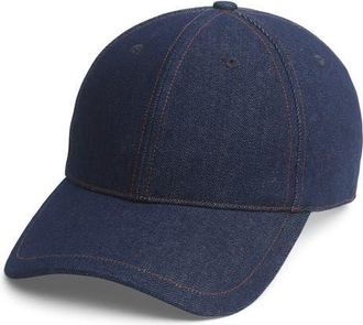 Rag & Bone Harlow Twill Baseball Cap in Mid Denim at Nordstrom