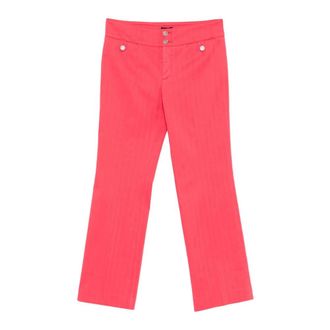 Etro Etro, Straight Trousers, female, Red, Size: L Cotton Elastane Pants