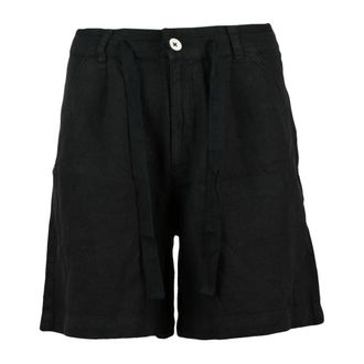 La Martina Casual Shorts - Dames - Korte Broeken - Zwart - W26 - Linnen - Korte Broeken