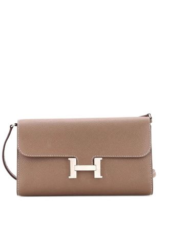 Herm&egrave;s Constance To Go Wallet Epsom clutch bag - women - Calf Leather - One Size - Grey