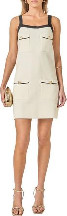 English Factory Knit Minidress in Cream/black at Nordstrom Rack, Size X-Small