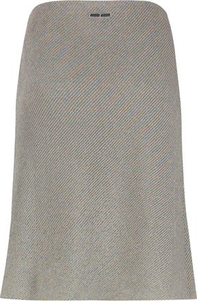 Miu Miu Womens Knit Mini Skirt Multicolour Viscose