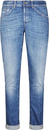 Dondup Slim-Fit 5-Pocket Denim Trousers with Distressed Finish