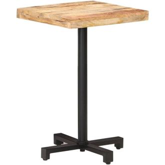 vidaXL Mesa De Bistr&oacute; Cuadrada Madera De Mango Rugosa 50x50x75 Cm Vidaxl