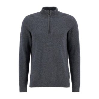 Barbour Holden Half Zip Jumper - - Knitwear - Uomo - Grigio - 2XL