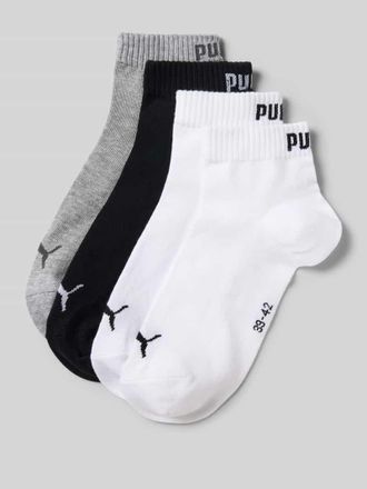 Puma Sneakersocken mit Logo im 4er-Pack in Hellgrau, Gr&ouml;&szlig;e 39/42