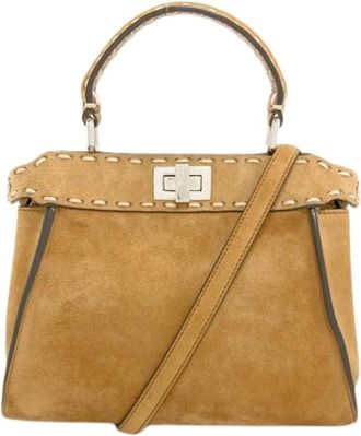 Fendi Pre-owned Vintage Handbag - Dames - Vintage Handtas - Bruin - ONE Size - Su&egrave;de - Vintage