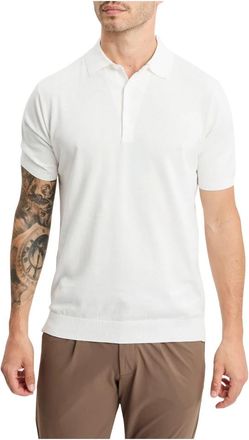 People of Shibuya Gebreid Poloshirt - Heren - Polos - Wit - XL - Katoen - Tops