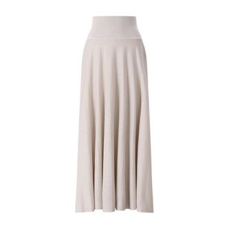 Sminfinity Rokken, Dames, Beige, M, Linnen, Maxi Rok