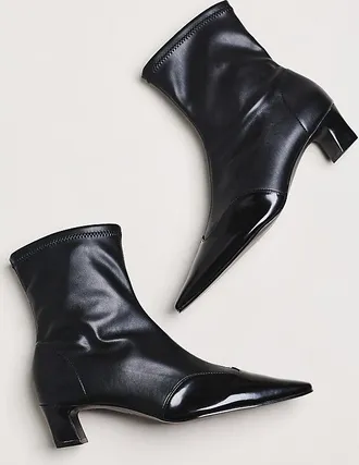 Maeve Cap-Toe Stretch Ankle Boots