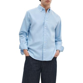 Rag & Bone Classic Fit Oxford Button-Down Shirt in Blue at Nordstrom, Size Xx-Large