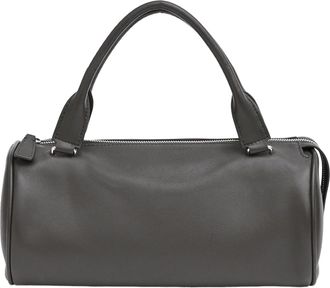 The Row Edith Barrel Bag in Grey Leather