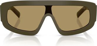 Prada Oversized Rectangular Frame Sunglasses With Triangular Logo Detail