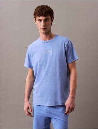 Calvin Klein Mens Calvin Klein Logo Sleep T-Shirt - Blue - XL
