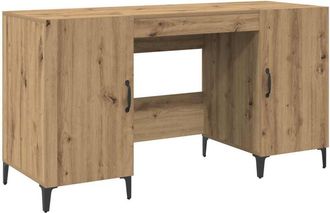 vidaXL Escritorio Con Almacenamiento Roble Artesanal 140 X 50 X 75 Cm Vidaxl