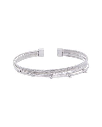 Meshmerise 18K Plated 0.05 Ct. Tw. Diamond Mesh Bangle