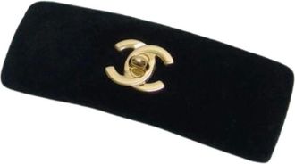 Chanel Pre-owned Accessories, female, Black, Size: ONE SIZE Pre-owned Barrette