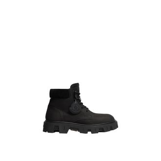 Moncler Moncler Peak City Nubuck & Suede Ankle Boots, Men, Black, Size: 41,5