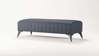 HOME AFFAIRE Polsterhocker »MATTHEW Sitzhocker XXL, Masse B/T/H: 140/60/43 cm« Steppung, belastbar bis 180 kg