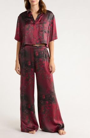 Lunya x Putnam Designs Washable Silk Pajamas in Rouge Rev at Nordstrom, Size X-Large