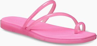 Crocs Womens Crocs Miami Jely Toe Loop EVA Womens Pink Lemonade Sandals - Size: UK 8 / eu 41/42 / us w10