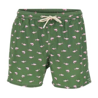 MC2 Saint Barth Beachwear, male, Green, Size: XL Lighting Micro Fantasy Swim Shorts
