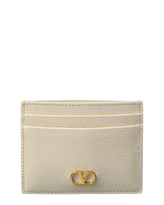 Valentino Vlogo Signature Leather Card Holder